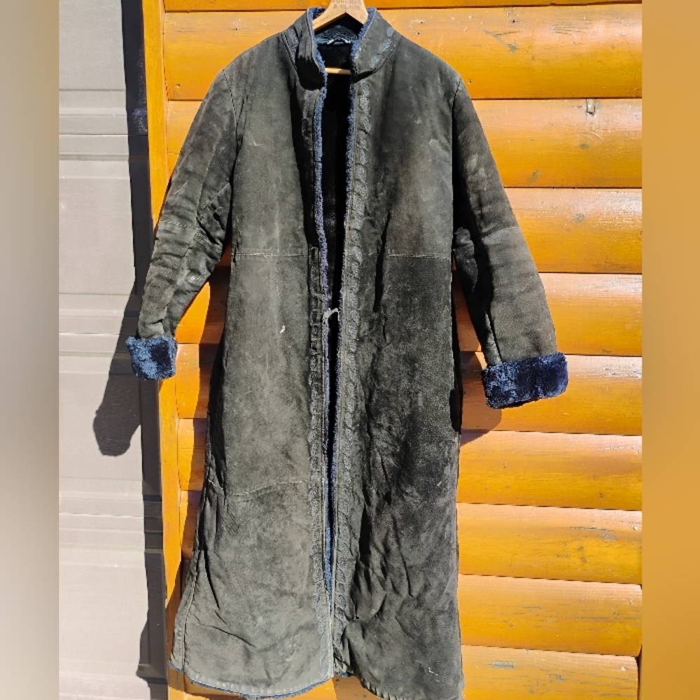 90's VINTAGE PENNY LANE COAT MARVIN RICHARDS SUEDE LEATHER MAXI